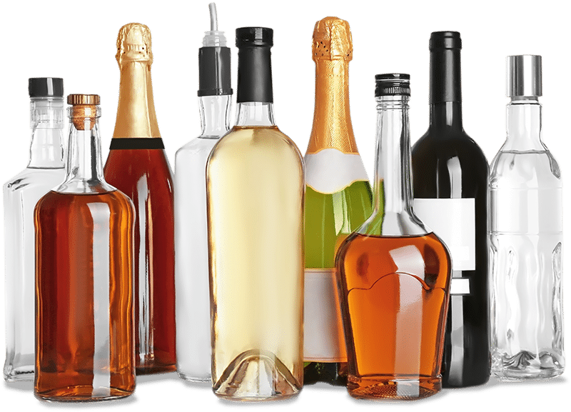 Product Line Up 2 Various liquor bottles in a group