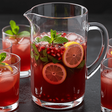 Minted Pomegranate Lemonade